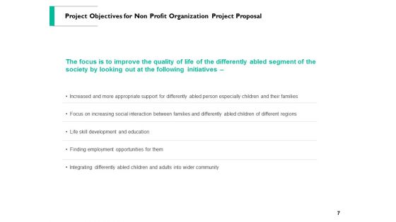 Non Profit Organization Project Proposal Ppt PowerPoint Presentation Complete Deck With Slides