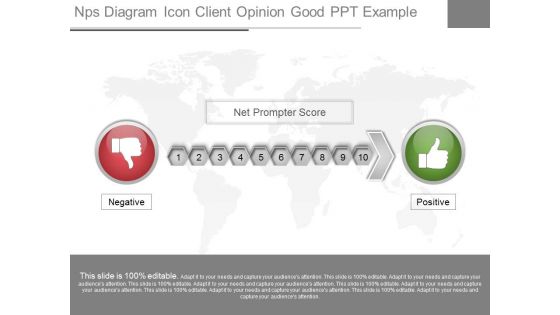 Nps Diagram Icon Client Opinion Good Ppt Example