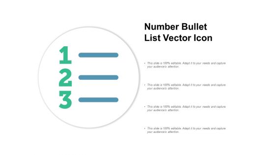Number Bullet List Vector Icon Ppt Powerpoint Presentation Infographics Clipart