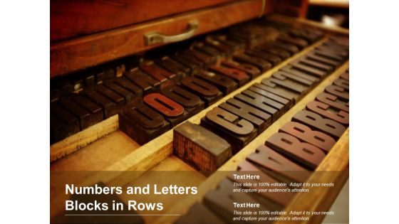 Numbers And Letters Blocks In Rows Ppt PowerPoint Presentation Slides Graphics Tutorials