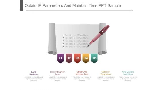Obtain Ip Parameters And Maintain Time Ppt Sample