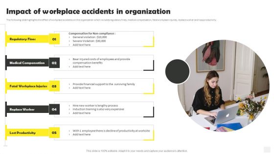 Occupational Health And Safety At Workplace Impact Of Workplace Accidents Demonstration PDF