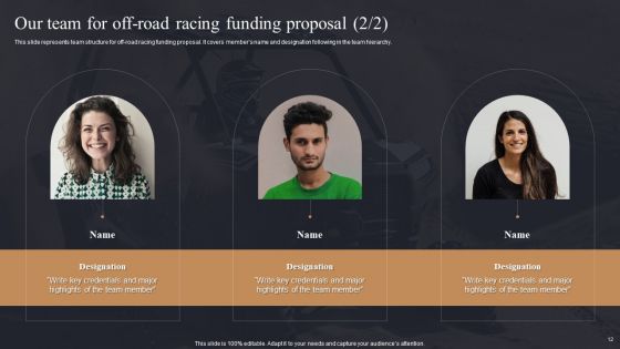 Off Road Racing Funding Proposal Ppt PowerPoint Presentation Complete Deck With Slides