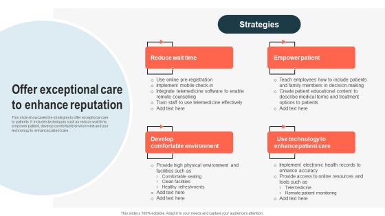 Offer Exceptional Care To Enhance Reputation Structure PDF