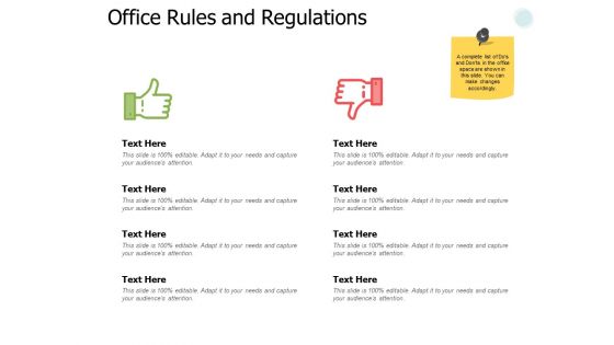Office Rules And Regulations Ppt PowerPoint Presentation Icon Samples