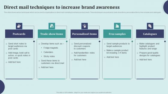 Offline Marketing Techniques To Elevate Brand Visibility Direct Mail Techniques Background PDF Offline Marketing Techniques To Elevate Brand Visibility Direct Mail Techniques Background PDF
