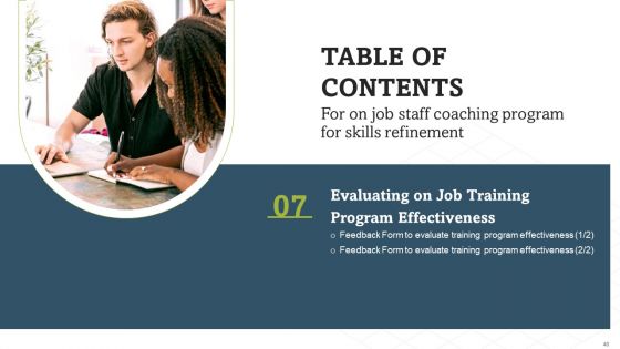 On Job Staff Coaching Program For Skills Refinement Ppt PowerPoint Presentation Complete Deck With Slides