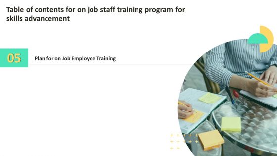 On Job Staff Training Program For Skills Advancement Ppt PowerPoint Presentation Complete Deck With Slides