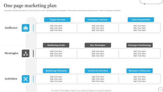 One Page Digital Promotion Plan Ppt PowerPoint Presentation Complete Deck With Slides