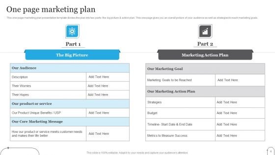 One Page Digital Promotion Plan Ppt PowerPoint Presentation Complete Deck With Slides