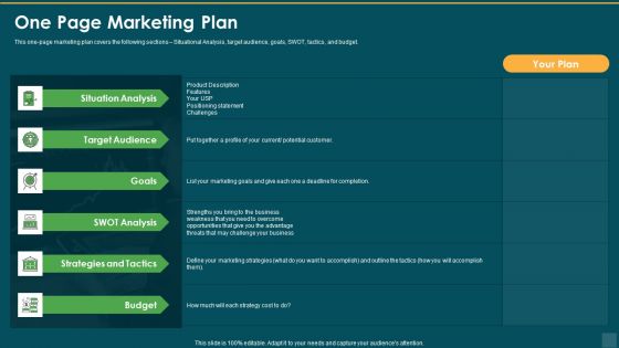 One Page Marketing Plan Tactics Ppt Professional Model PDF One Page Marketing Plan Tactics Ppt Professional Model PDF