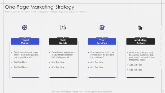 One Page Marketing Strategy Ppt PowerPoint Presentation Complete With Slides