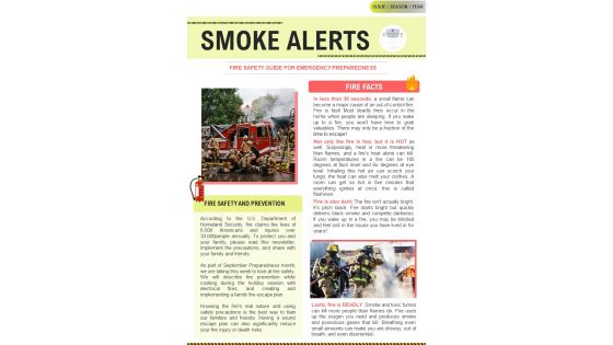 One Pager Newsletter For Emergency Response Planning PDF Document PPT Template