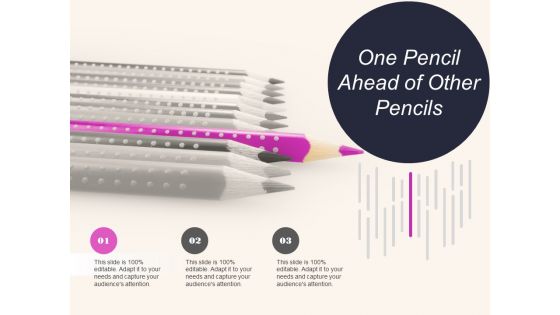 One Pencil Ahead Of Other Pencils Ppt Powerpoint Presentation Icon Background Images