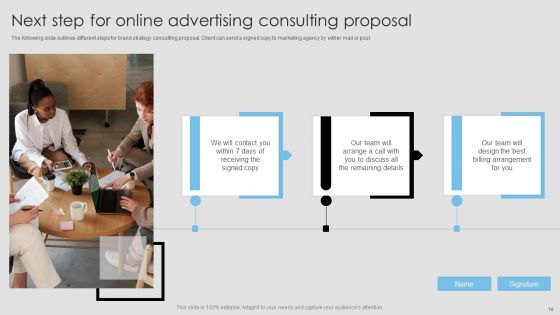 Online Advertising Consulting Proposal Ppt PowerPoint Presentation Complete Deck With Slides