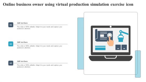 Online Business Owner Using Virtual Production Simulation Exercise Icon Guidelines PDF