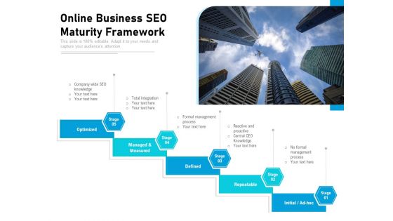 Online Business SEO Maturity Framework Ppt PowerPoint Presentation Gallery Brochure PDF Online Business SEO Maturity Framework Ppt PowerPoint Presentation Gallery Brochure PDF