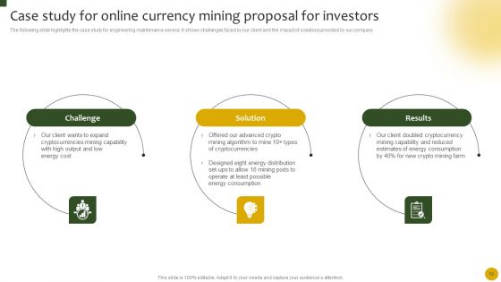 Online Currency Mining Proposal For Investors Ppt PowerPoint Presentation Complete Deck With Slides