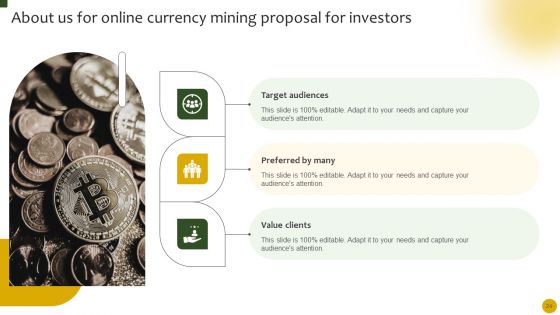 Online Currency Mining Proposal For Investors Ppt PowerPoint Presentation Complete Deck With Slides