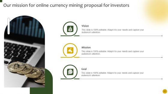 Online Currency Mining Proposal For Investors Ppt PowerPoint Presentation Complete Deck With Slides