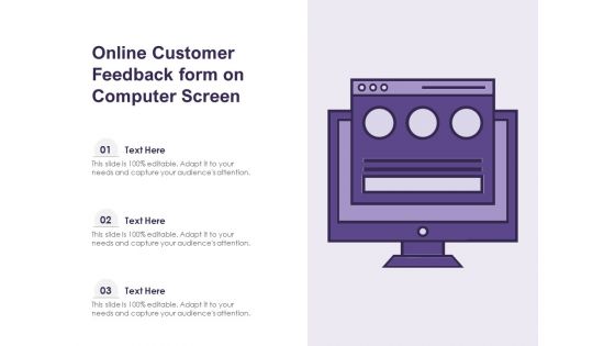 Online Customer Feedback Form On Computer Screen Ppt PowerPoint Presentation Professional Influencers PDF