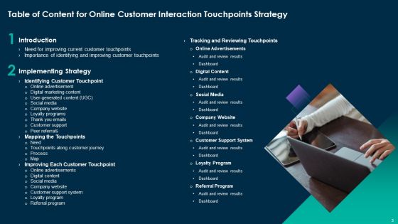 Online Customer Interaction Touchpoints Strategy Ppt PowerPoint Presentation Complete Deck With Slides
