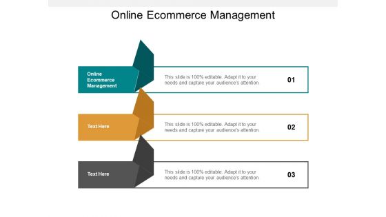 Online E Commerce Management Ppt PowerPoint Presentation Model Slide Cpb