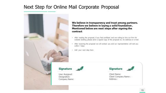Online Mail Corporate Proposal Ppt PowerPoint Presentation Complete Deck With Slides