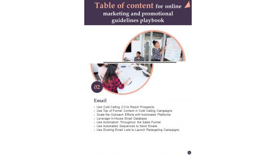Online Marketing And Promotional Guidelines Playbook Template