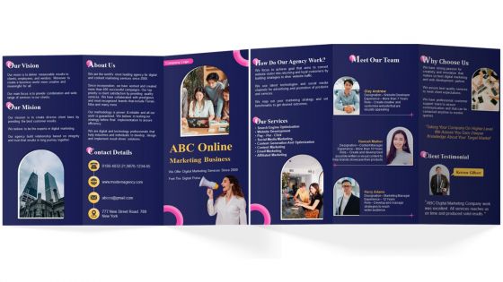 Online Marketing Business Brochure Trifold