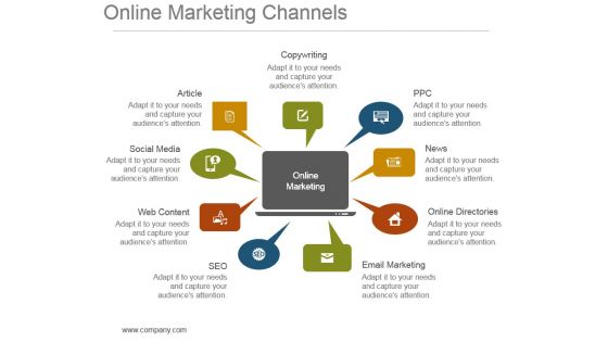 Online Marketing Channels Powerpoint Layout