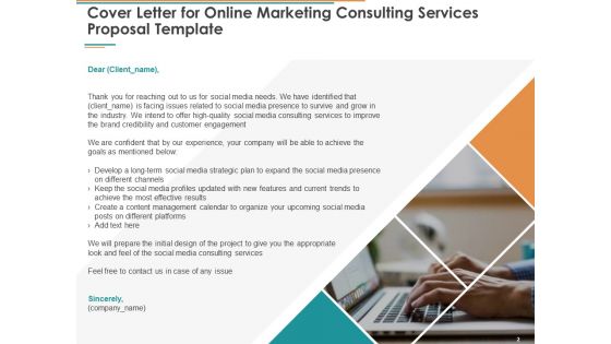 Online Marketing Consulting Services Proposal Template Ppt PowerPoint Presentation Complete Deck With Slides