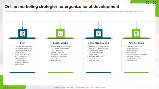 Online Marketing Strategies For Organizational Development Inspiration PDF