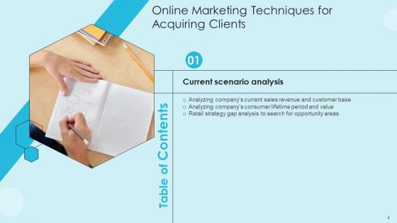 Online Marketing Techniques For Acquiring Clients Ppt PowerPoint Presentation Complete Deck With Slides