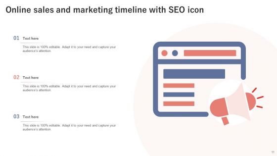 Online Marketing Timeline Ppt PowerPoint Presentation Complete With Slides