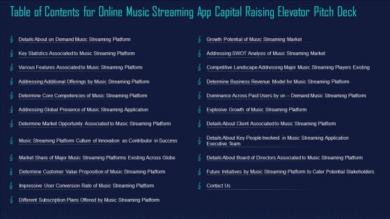 Online Music Streaming App Capital Raising Elevator Pitch Deck Ppt PowerPoint Presentation Complete Deck With Slides