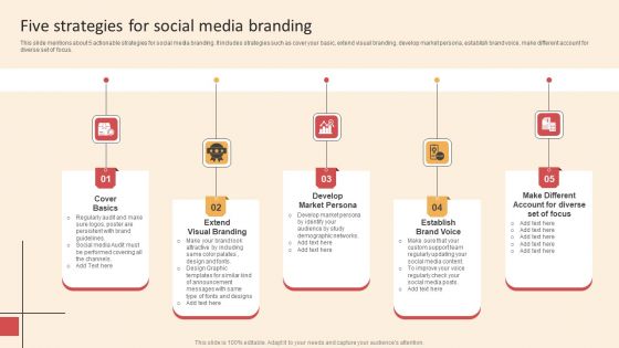 Online PR Techniques To Boost Brands Online Visibility Five Strategies For Social Media Branding Slides PDF Online PR Techniques To Boost Brands Online Visibility Five Strategies For Social Media Branding Slides PDF