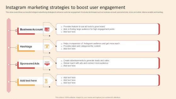 Online PR Techniques To Boost Brands Online Visibility Instagram Marketing Strategies To Boost Guidelines PDF