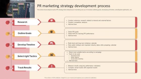 Online PR Techniques To Boost Brands Online Visibility PR Marketing Strategy Development Process Sample PDF Online PR Techniques To Boost Brands Online Visibility PR Marketing Strategy Development Process Sample PDF