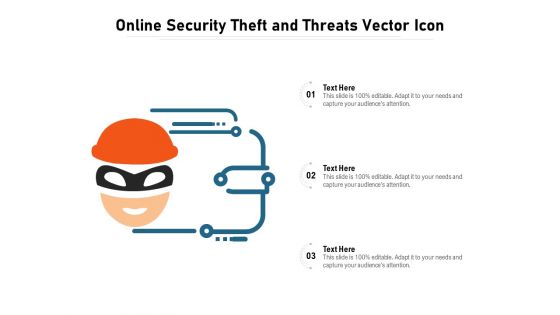 Online Security Theft And Threats Vector Icon Ppt PowerPoint Presentation Ideas Files PDF