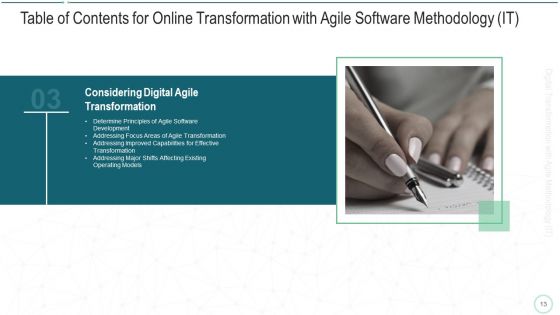 Online Transformation With Agile Software Methodology IT Ppt PowerPoint Presentation Complete Deck With Slides
