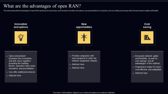 Open Radio Access Network IT What Are The Advantages Of Open RAN Mockup PDF