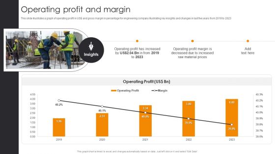 Operating Profit And Margin Engineering Company Financial Analysis Report Portrait PDF