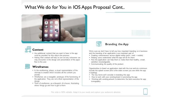 Operating System Application What We Do For You In IOS Apps Proposal Cont Content Ideas PDF