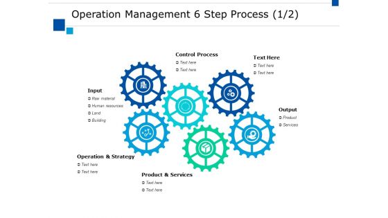Operation Management 6 Step Process Ppt PowerPoint Presentation Ideas Format Ideas