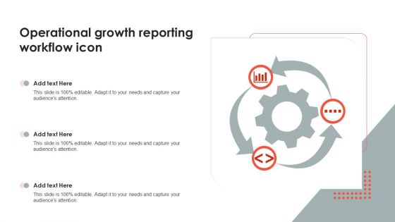 Operational Growth Reporting Workflow Icon Mockup PDF