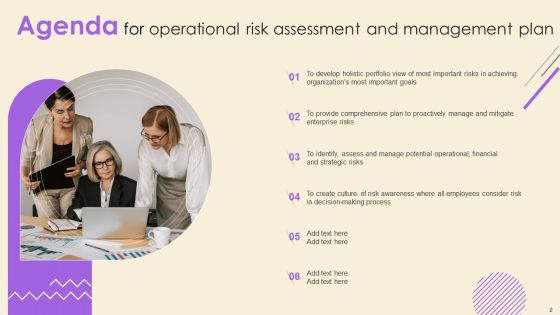 Operational Risk Assessment And Management Plan Ppt PowerPoint Presentation Complete Deck With Slides