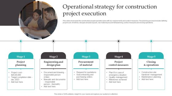 Operational Strategy For Construction Project Execution Microsoft PDF