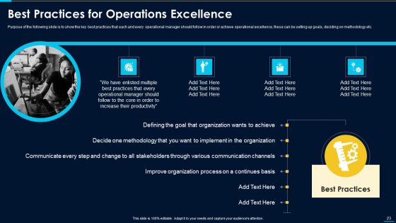 Operations Excellence Playbook Ppt PowerPoint Presentation Complete Deck With Slides