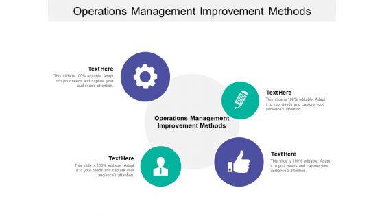 Operations Management Improvement Methods Ppt PowerPoint Presentation Styles Show Cpb